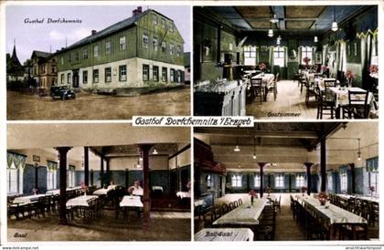 CPA Dorfchemnitz Zwönitz im Erzgebirge, Gasthof Dorfchemnitz, Gastzimmer, Saal, Ball-Saal, Johanne
