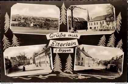 CPA Elterlein im Erzgebirge, Kirche, Rathaus, Panorama