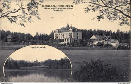 CPA Johannisbad Schmeckwitz Oberlausitz, Kurhaus, Handricksteich