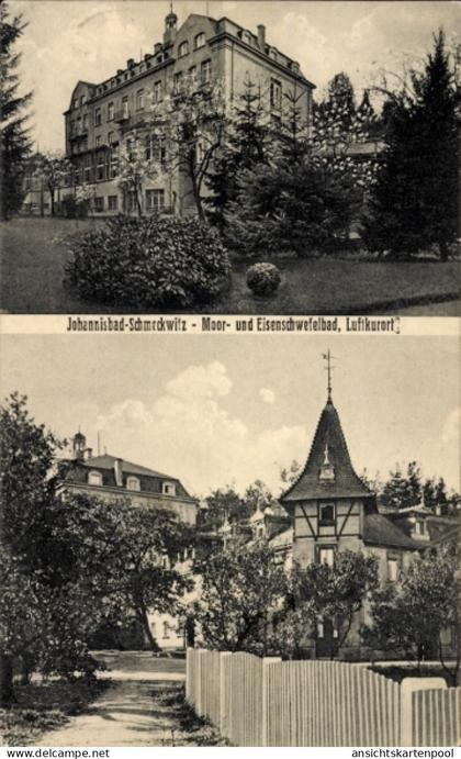 CPA Johannisbad Schmeckwitz Räckelwitz Oberlausitz, Schwefelbad, Häuser