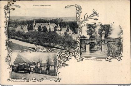 CPA Ostritz in der Oberlausitz, Kloster Sankt Marienthal, Klosterschänke, Klosterbrücke