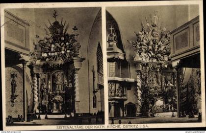 CPA Ostritz in der Oberlausitz, Seitenaltäre der kath. Kirche