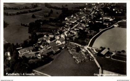 CPA Purschwitz Kubschütz i.d. Lausitz, Fliegeraufnahme