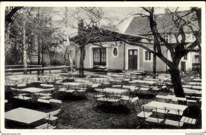 CPA Rabitz Kubschütz in Sachsen, Terrassenpartie an der Gaststätte Goldene Höhe, Inh. Siegfried Rühle
