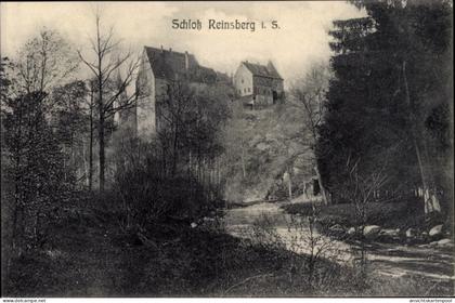 CPA Reinsberg in Sachsen, Blick auf das Schloss, Wald