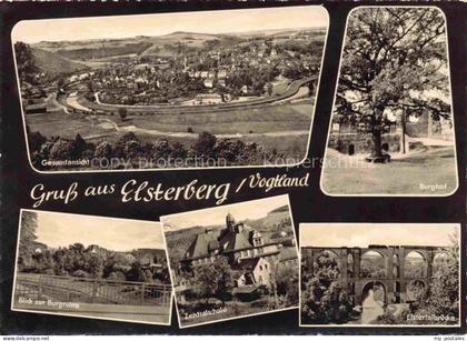 Elsterberg Vogtland Vogtland Burghof Burgruine Zentralschule Elstertalbruecke Vi