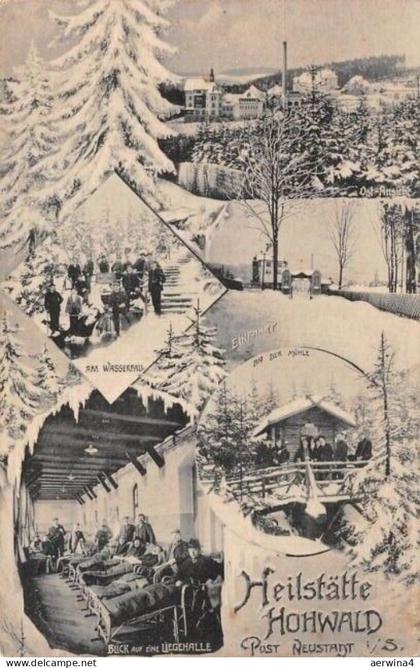 Heilstätte Hohwald im Winter bei Neustadt Sachsen Postkarte AK 1909