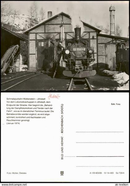 Jöhstadt (Erzgebirge) Schmalspurbahn Wolkensteinn-Jöhstadt schuppen 1985
