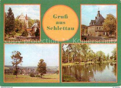 Schlettau Erzgebirge Schloss Rathaus Panorama Rosenparteich