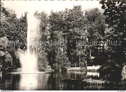 Schlettau Erzgebirge Teich mit Fontaine