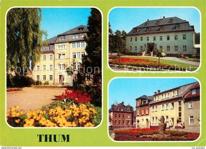 Thum Erzgebirge Maxim Gorki Oberschule Rathaus Rathausplatz