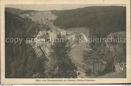 Zoeblitz Sachsen Blick vom Oberlauterstein auf Bahnhof Zoeblitz Pobershau