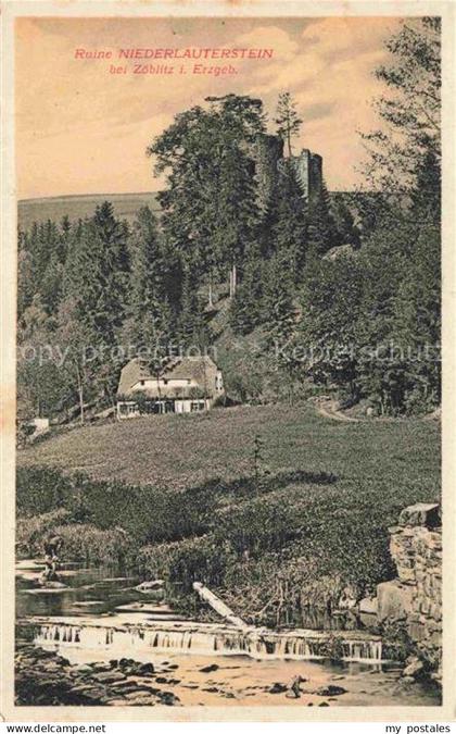 Zoeblitz Sachsen Ruine Niederlauterstein im Erzgebirge