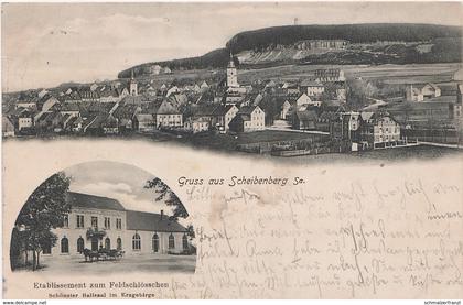 AK Scheibenberg Erzgebirge Gasthof Feldschlösschen a Annaberg Schlettau Elterlein Crottendorf Oberscheibe Markersbach