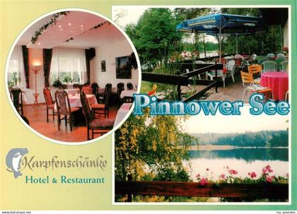 Pinnow-Heideland Karpfenschanke Hotel Restaurant Pinnower-See Seeterrasse Speise