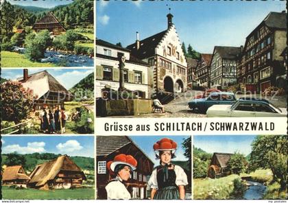 Schiltach Ortspartie Fachwerk Tracht