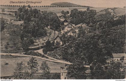 AK Oberschlema Güldengrund Schlema Erzgebirge Bahnhof ? a Aue Lößnitz Hartenstein Griesbach Zschorlau Bockau Schneeberg