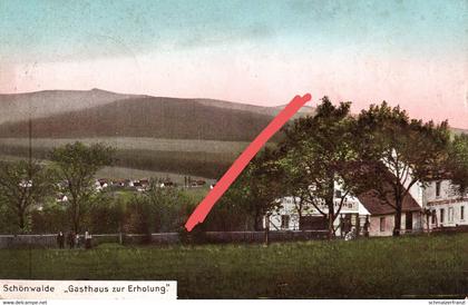 AK Schönwalde Podlesie Gasthaus zur Erholung a Ziegenhals Glucholazy Niklasdorf Mikulovice Dürr Kunzendorf Zuckmantel