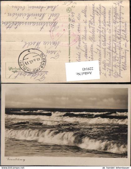 229143,Oldenburg in Holstein Brandung Wellen Feldpost Panzertruppenschule Oldenburg