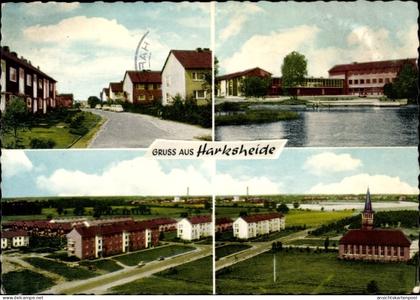 CPA Harksheide Norderstedt Schleswig Holstein, Siedlung, Schule, Kirche
