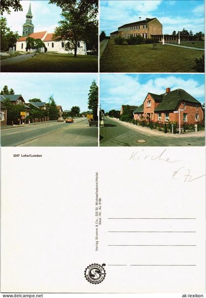 Lunden Holstein Lehe-Lunden 4 Ortsansichten, Straßen & Gebäude 1980