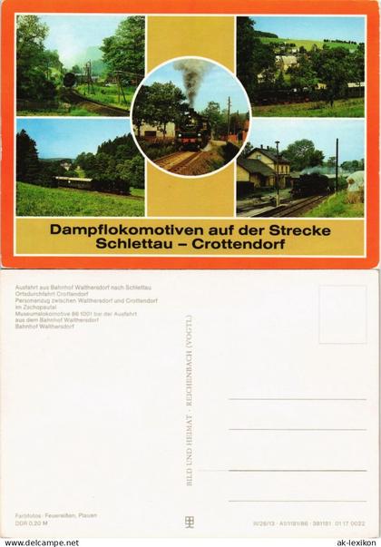 Crottendorf (Erzgebirge) Dampflokomotiven  Strecke Schlettau - Crottendorf 1984