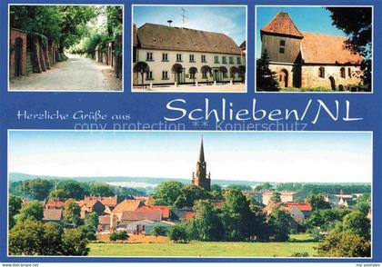 Schlieben Kellerstrasse Rathaus Kirche Krassig Ortsansicht mit Kirche