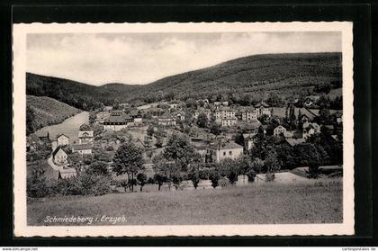 AK Schmiedeberg / Erzgeb., Panorama von der Anhöhe gesehen