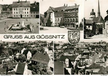 Goessnitz Schmoelln Freiheitsplatz Rathaus Postamt Waldenburger Strasse