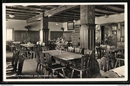 AK Schöna / Bad Schandau, Naturfreundehaus am Zirkelstein, Innenansicht