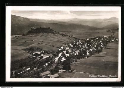 AK Schöna /Sa., Gesamtansicht, Fliegeraufnahme