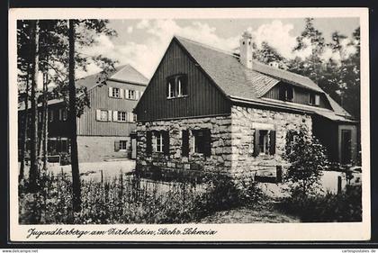 AK Schöna / Sächs. Schweiz, Grenzland-Jugendherberge am Zirkelstein
