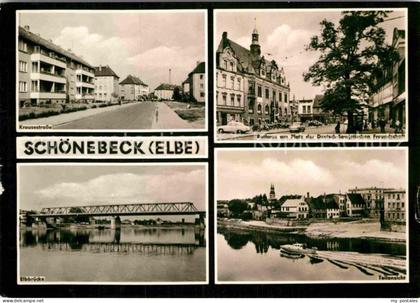 Schoenebeck Elbe Krausestrasse Rathaus Elbbruecke Teilansicht
