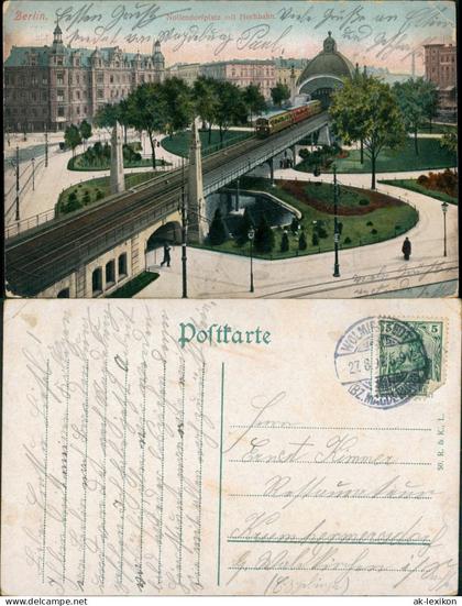 Ansichtskarte Schöneberg-Berlin Bahnhof Nollendorfplatz 1907