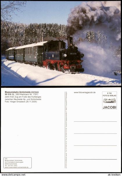 Schönheide (Erzgebirge) Dampflokomotive im Winter Hartmann Nr. 1797 1996