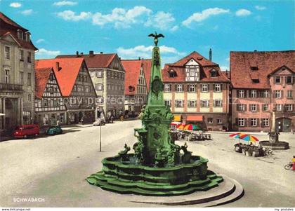 Schwabach Bayern Marktplatz Brunnen Altstadt
