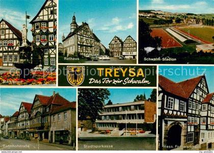 Schwalmstadt Treysa Stadion Fachwerk Marktplatz Bahnhofstrasse