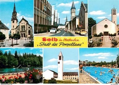 Selb Kirchen Strassenpartie Freibad