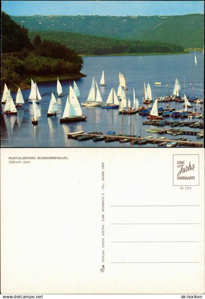 Ansichtskarte Simmerath Rurtalsperre Schiffe Segelschiffe Segelboote 1970