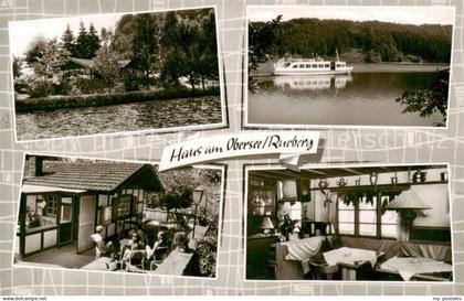 Rurberg Simmerath Haus am Obersee Terrasse Gaststube Fahrgastschiff