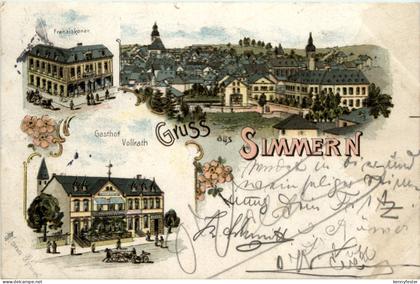 Gruss aus Simmern - Gasthof Vollrath - Litho
