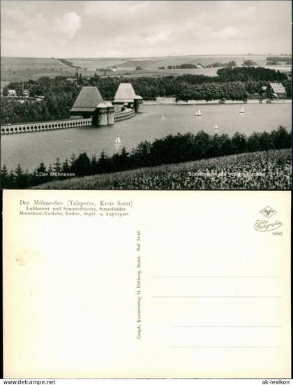 Ansichtskarte Soest Möhnetalsperre Boote 1950