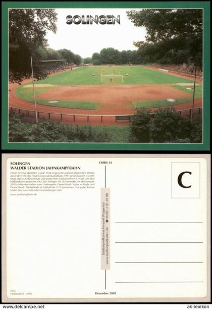 Ansichtskarte Solingen WALDER STADION JAHNKAMPFBAHN 2003
