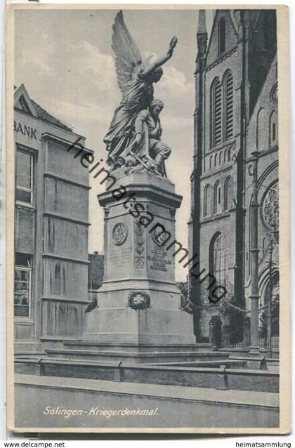 Solingen - Kriegerdenkmal - Verlag Carl Peschel Solingen