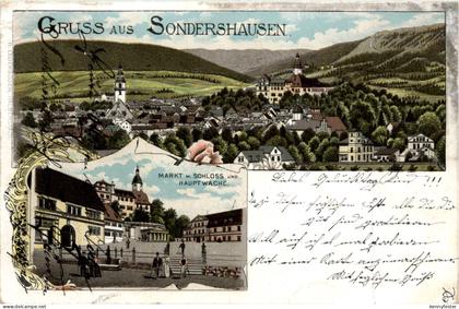 Gruss aus Sondershausen - Litho