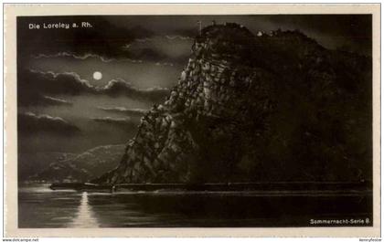Die Loreley bei Nacht