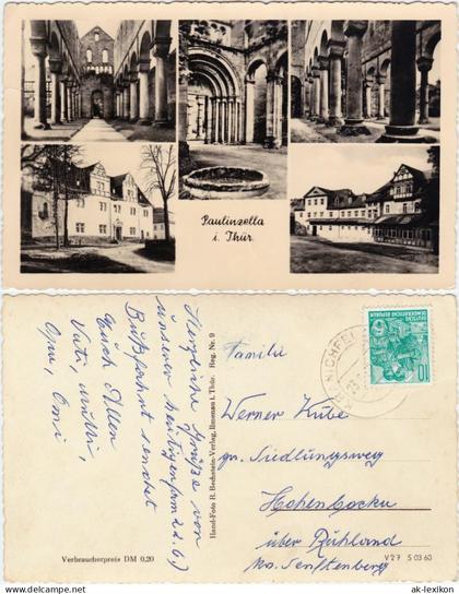 Ansichtskarte Paulinzella-Stadtilm Kloster Paulinzella - 5 Ansichten 1960