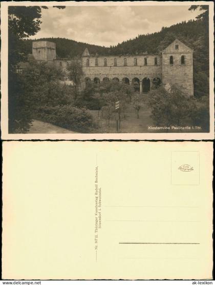Paulinzella-Stadtilm Klosterruine Paulinzella in Thüringen 1940