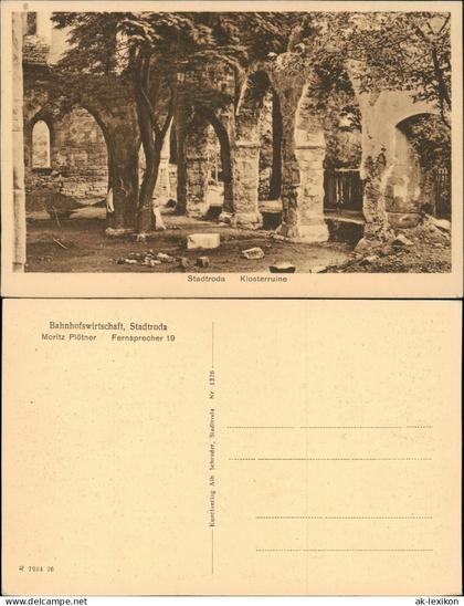 Ansichtskarte Stadtroda Klosterruine 1910