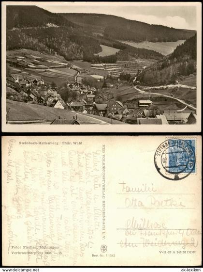 Ansichtskarte Steinbach-Hallenberg Panorama-Ansicht 1957/1956